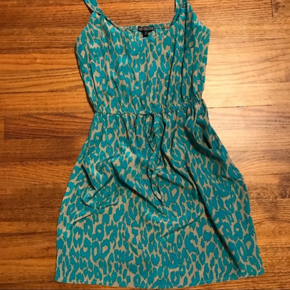 Turquoise Print Summer Dress